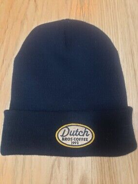 Dutch Brothers Coffee Beanie Hat One Size Man Or Women New Blue